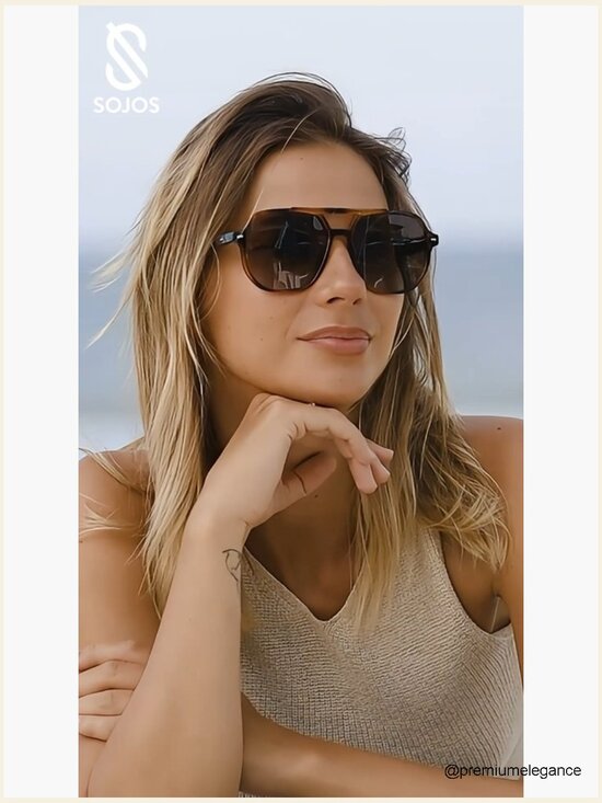 Retro Aviator Polarized Sunglasses Unisex UV400 Protection main image 6